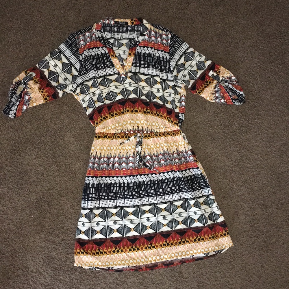 Aztec print dress